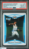 2008 Bowman Chrome Draft #41 Brandon Crawford signed card PSA 8 Auto 10