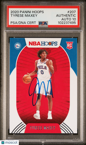 2020 Panini Hoops #207 Tyrese Maxey PSA A Auto 10