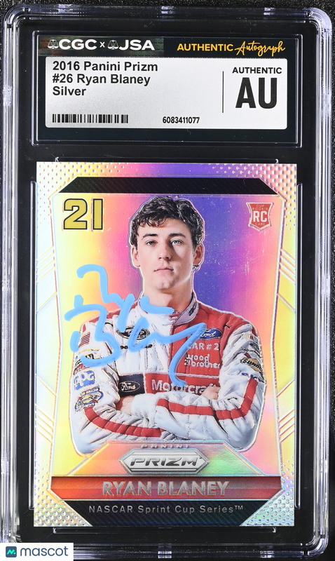 2016 Panini Prizm #26 Ryan Blaney Silver signed card CGC JSA Auto Authentic