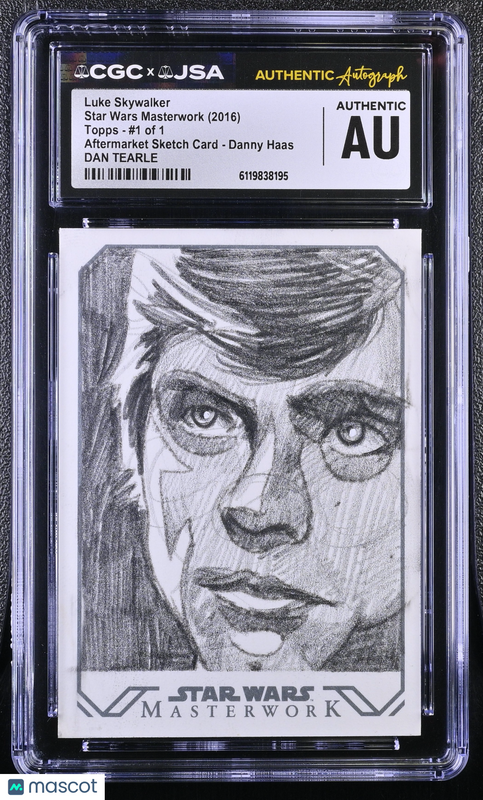 Dan Tearle 2016 Topps Star Wars Masterwork Luke Skywalker #1 of 1 CGC Auto JSA