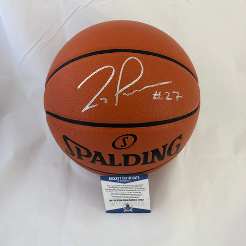 Zaza Pachulia signed Basketball BAS Beckett Detroit Pistons autographed