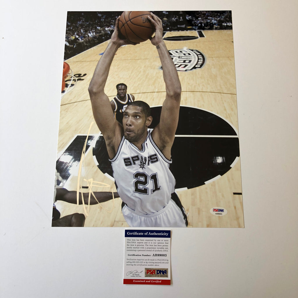 Tim Duncan Autographed Signed Jersey PSA/DNA San Antonio Spurs