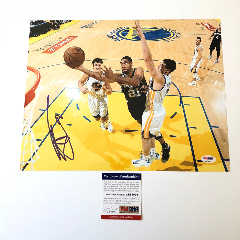 Tim Duncan signed 11x14 photo PSA/DNA San Antonio Spurs Autographed