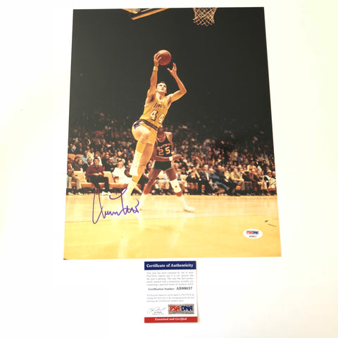 Jerry West signed 11x14 photo PSA/DNA Los Angeles Lakers Autographed