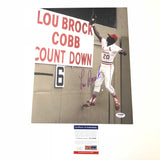 Lou Brock signed 11x14 photo PSA/DNA St. Louis Cardinals Autographed