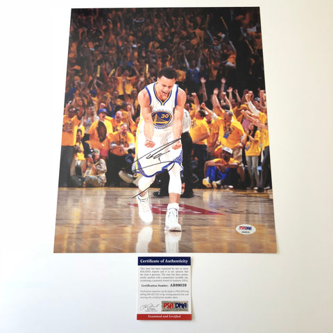 Stephen Curry signed 11x14 photo PSA/DNA Golden State Warriors Autographed Steph