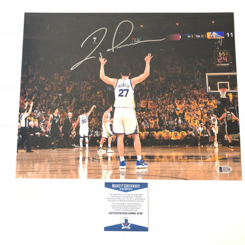 Zaza Pachulia signed 11x14 photo BAS Beckett Golden State Warriors Autographed