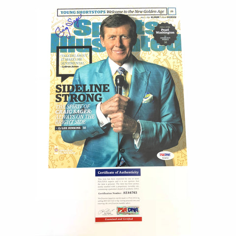 Craig Sager signed 8x10 photo PSA/DNA NBA TNT Autographed Sports Illustrated