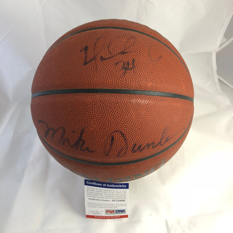 Mike Dunleavy Jr and Sr signed Basketball PSA/DNA autographed Father Son ball