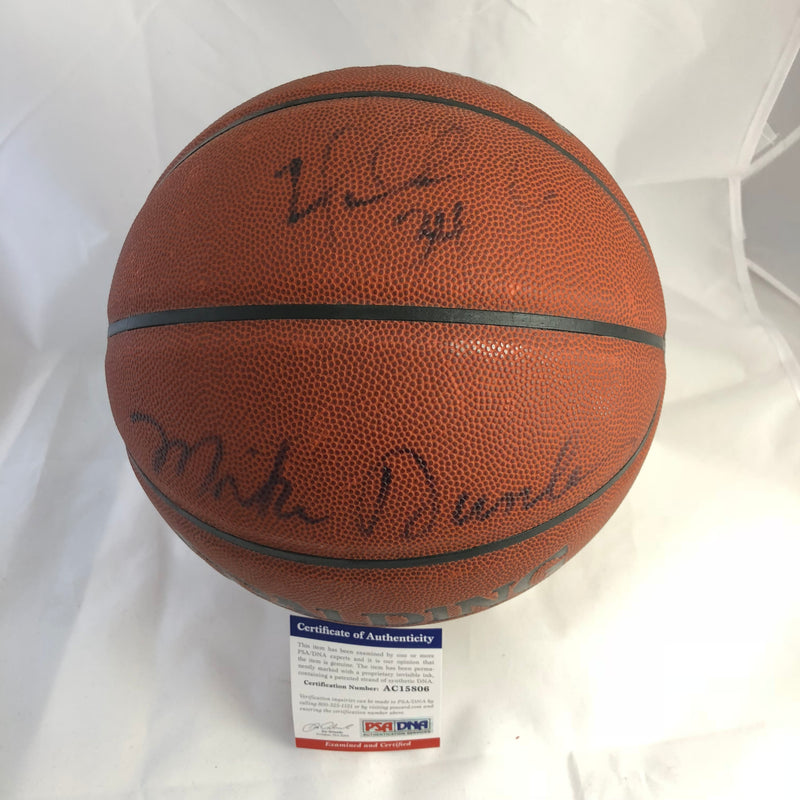 Mike Dunleavy Jr and Sr signed Basketball PSA/DNA autographed Father Son ball