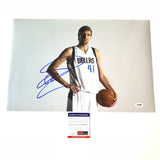Dirk Nowitzki signed 12x18 photo PSA/DNA Dallas Mavericks Autographed