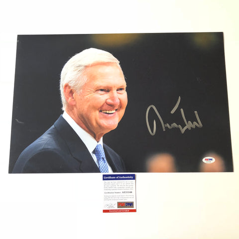 Jerry West signed 12x18 photo PSA/DNA Los Angeles Lakers Autographed