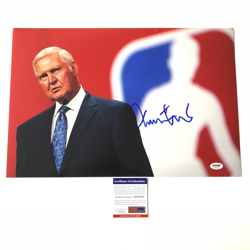 Jerry West signed 12x18 photo PSA/DNA Los Angeles Lakers Autographed