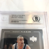 2003-04 Upper Deck All-Star Lineup Tony Parker Signed AUTO #76 BAS BGS Beckett Slabbed Autographed