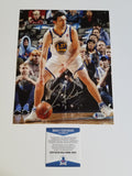 Zaza Pachulia signed 8x10 photo BAS Beckett Golden State Warriors Autographed