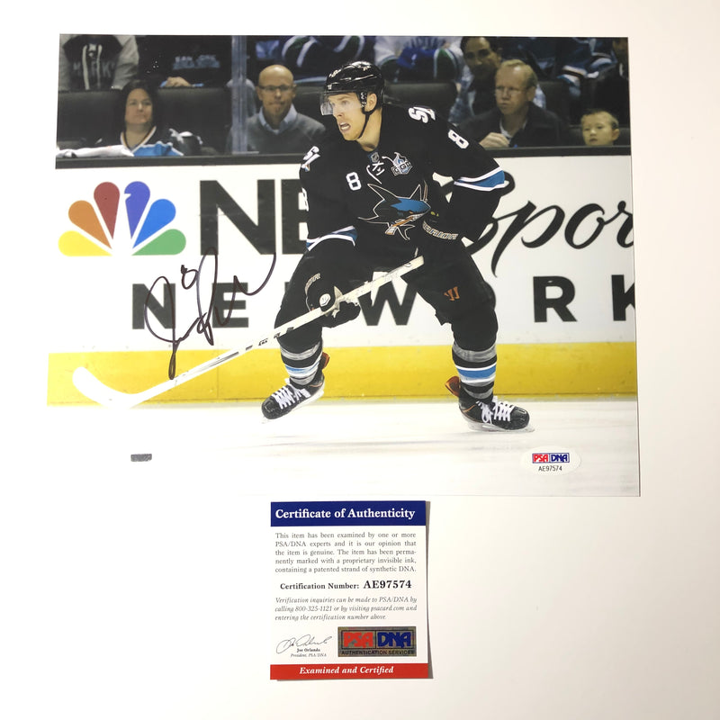 Joe Pavelski signed 8x10 photo PSA/DNA San Jose Sharks Autographed