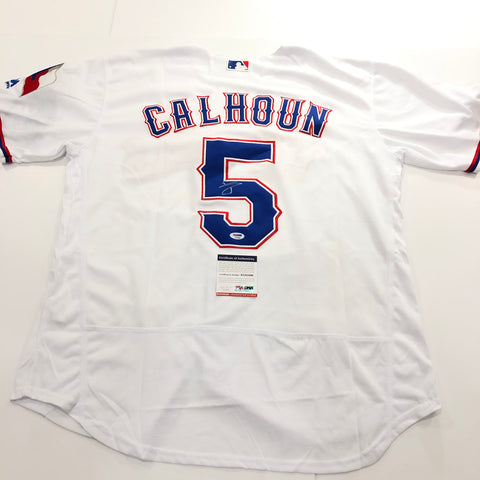 Willie Calhoun signed jersey PSA/DNA Texas Rangers Autographed
