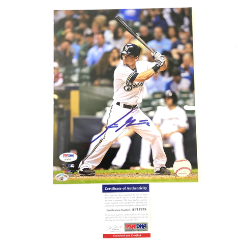 Scooter Gennett signed 8x10 photo PSA/DNA Milwaukee Brewers Autographed