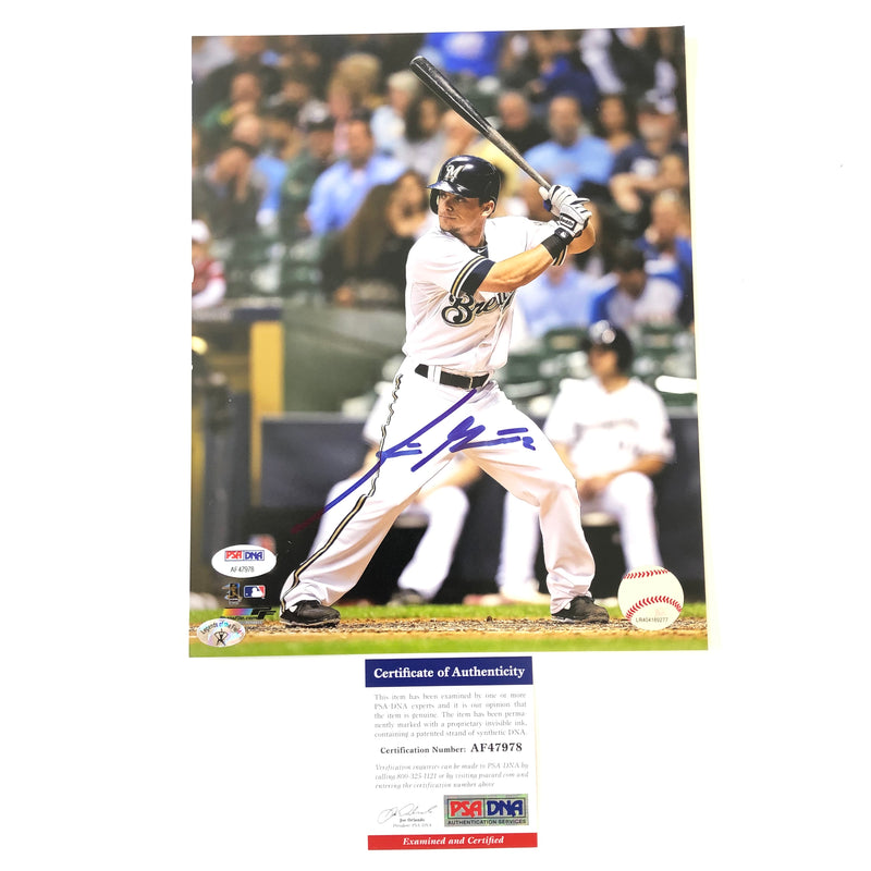 Scooter Gennett signed 8x10 photo PSA/DNA Milwaukee Brewers Autographed