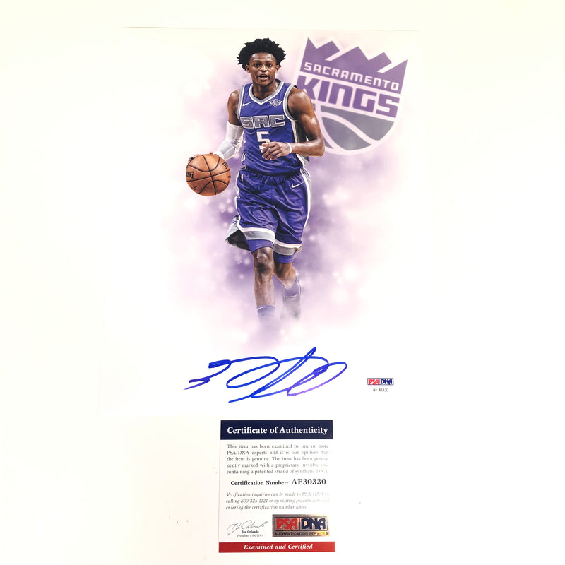 De'Aaron Fox Signed 8x10 photo PSA/DNA Sacramento Kings Autographed