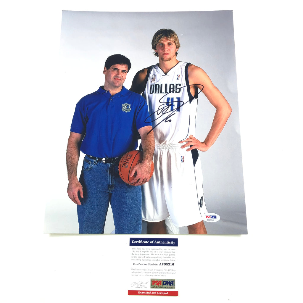 Dirk Nowitzki Signed Dallas Mavericks Jersey.  Autographs