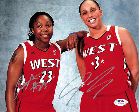 Cappie Pondexter Diana Taurasi Signed 8x10 photo WNBA PSA/DNA Autographed