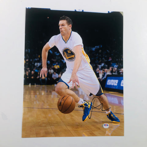 David Lee signed 11x14 photo PSA/DNA Golden State Warriors Autographed