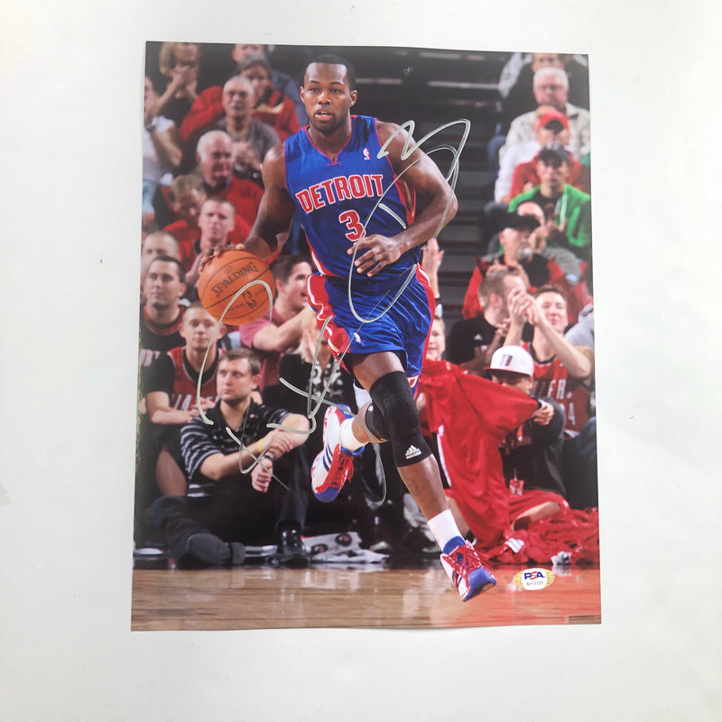 Rodney Stuckey signed 11x14 photo PSA/DNA Detroit Pistons Autographed