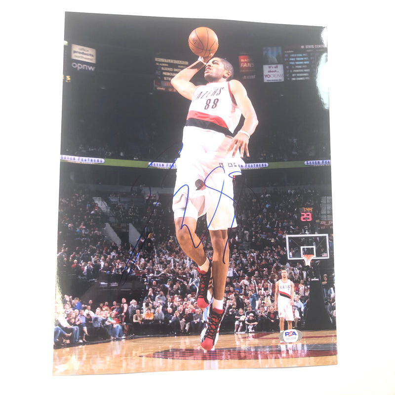Nicolas Batum signed 11x14 photo PSA/DNA Portland Trailblazers Autographed Hornets