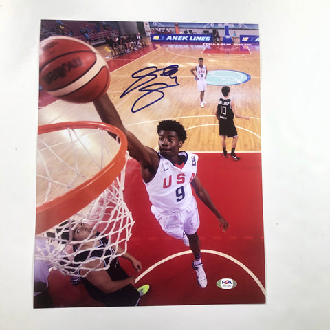 Josh Jackson signed 11x14 photo PSA/DNA Memphis Grizzlies Suns Autographed Team USA