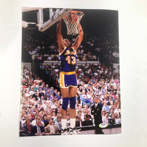 Mychal Thompson signed 11x14 photo PSA/DNA Los Angeles Lakers Autographed