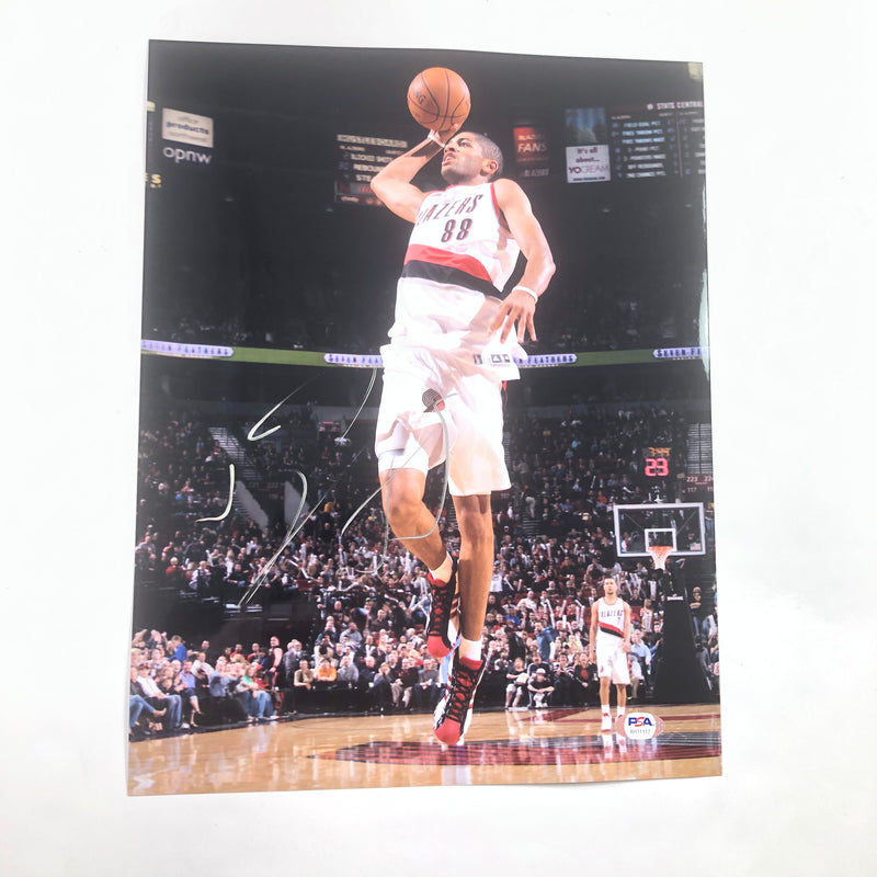 Nicolas Batum signed 11x14 photo PSA/DNA Portland Trailblazers Autographed Hornets