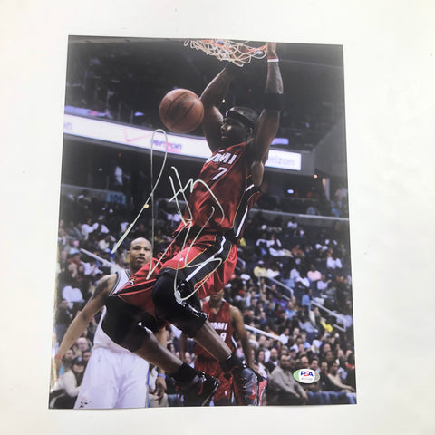 Jermaine O'Neal signed 11x14 Photo PSA/DNA Miami Heat Autographed Pacers Warriors
