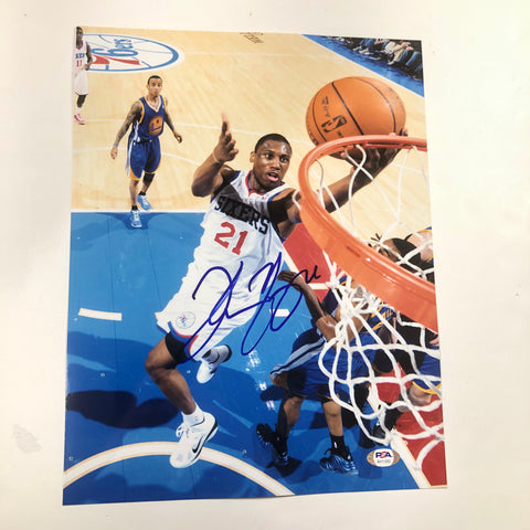 Thaddeus Young signed 11x14 photo PSA/DNA Philadelphia 76ers Autographed Pacers