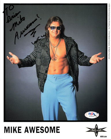 Mike Awesome Alfonso signed 8x10 photo PSA/DNA COA WWE Autographed Wrestling