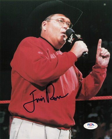 Jim Ross signed 8x10 photo PSA/DNA COA WWE Autographed Wrestling