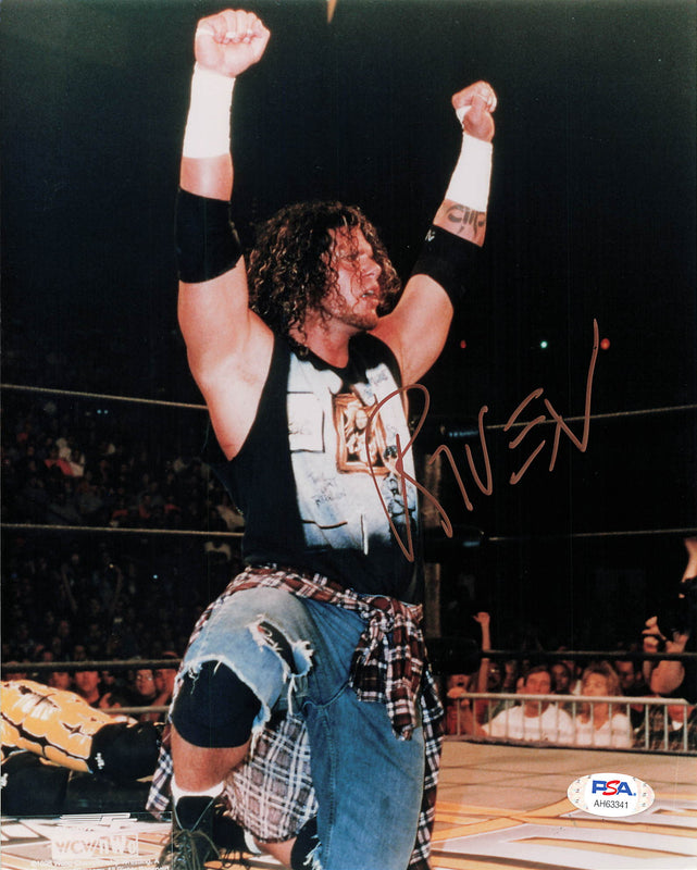 Raven signed 8x10 photo PSA/DNA COA WWE Autographed Wrestling