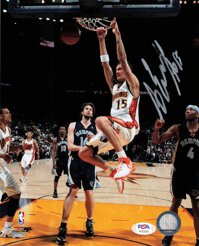 Andris Biedrins signed 8x10 photo PSA/DNA Warriors Autographed