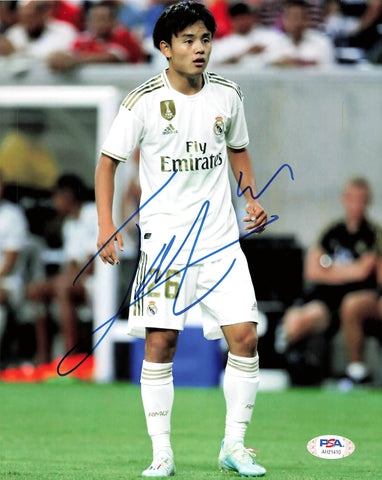 Takefuso Kubo signed 8x10 photo PSA/DNA Real Madrid Soccer