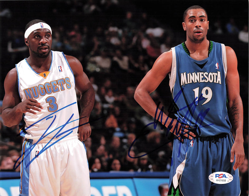 Ty Lawson Wayne Ellington signed 8x10 photo PSA/DNA Autographed