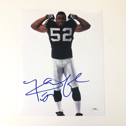 Khalil Mack signed 11x14 photo PSA/DNA Oakland Raiders Bears Autographed