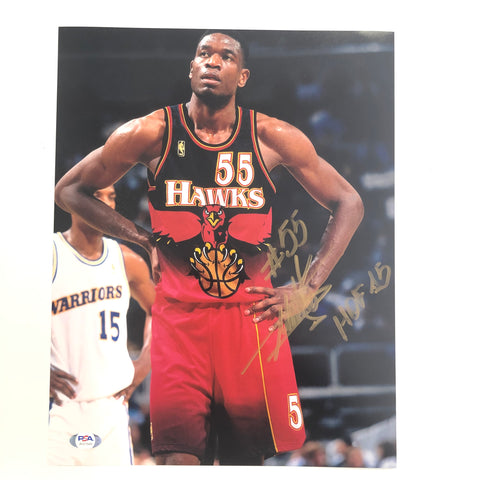 Dikembe Mutombo signed 11x14 photo PSA/DNA Atlanta Hawks Autographed
