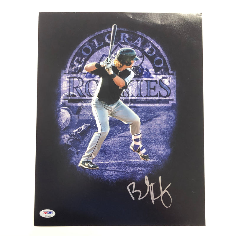 Brendan Rodgers signed 11x14 Photo PSA/DNA Colorado Rockies autographed Minor Bend