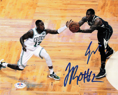 Eric Bledsoe and Terry Rozier signed 8x10 photo PSA/DNA Bucks/Celtics Autographed