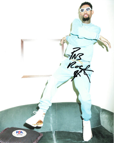 PNB Rock signed 8x10 photo PSA/DNA Autographed Rapper