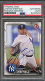 2016 Bowman Draft #BD125 Justus Sheffield Signed Card PSA Slabbed Auto Yankees