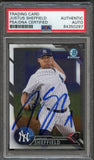 2016 Bowman Draft Chrome #BD125 Justus Sheffield Signed Card PSA Slabbed Auto Yankees