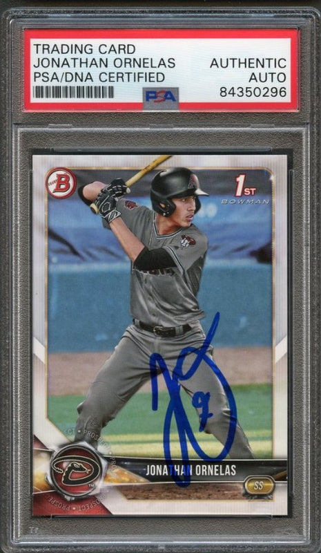2018 Bowman Draft #BD-29 Jonathan Ornelas Signed Card PSA Slabbed Auto Diamondbacks