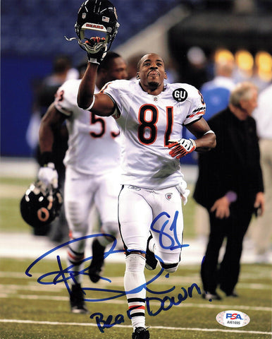 RASHIED DAVIS Signed 8x10 photo PSA/DNA Chicago Bears Autographed