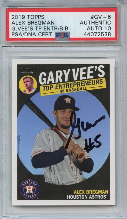 Gary Vaynerchuk Vee 2019 Topps PSA AUTO 10 card signed Alex Bregman